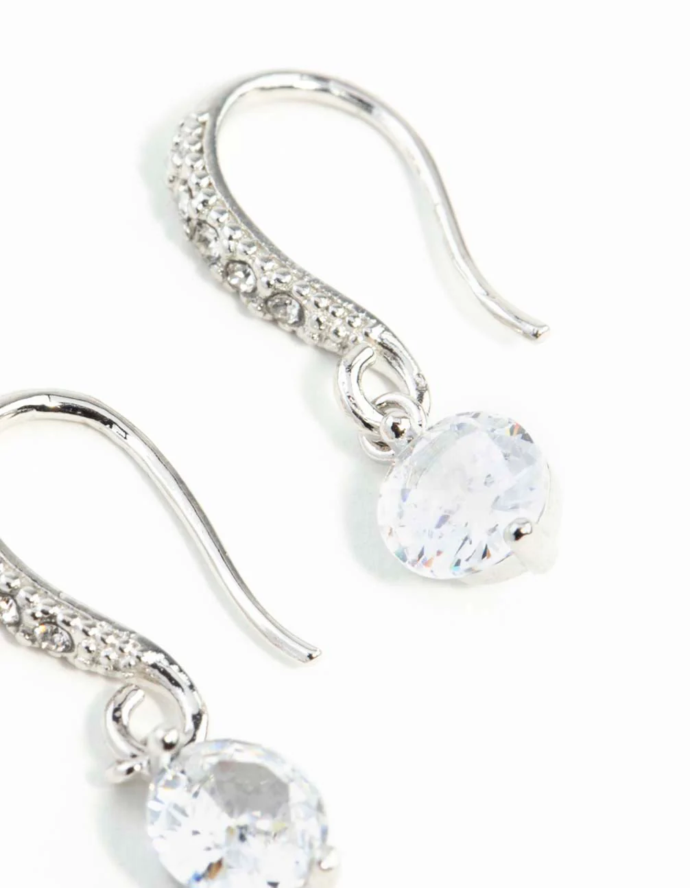 Silver Cubic Zirconia Drop Earrings - Image 18