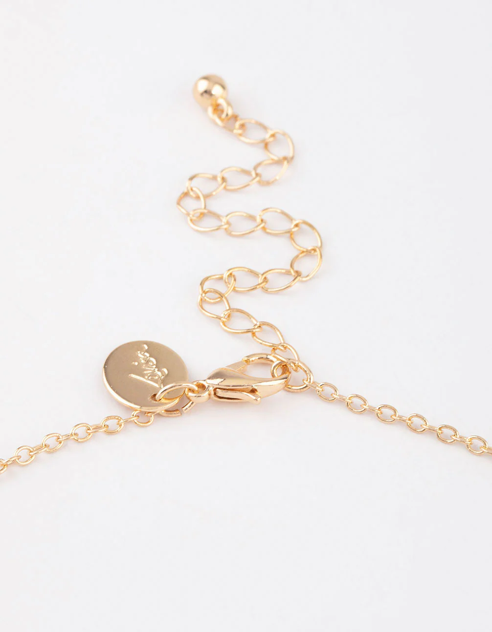 Gold Pear Drop Necklace & Earrings Set - Image 3