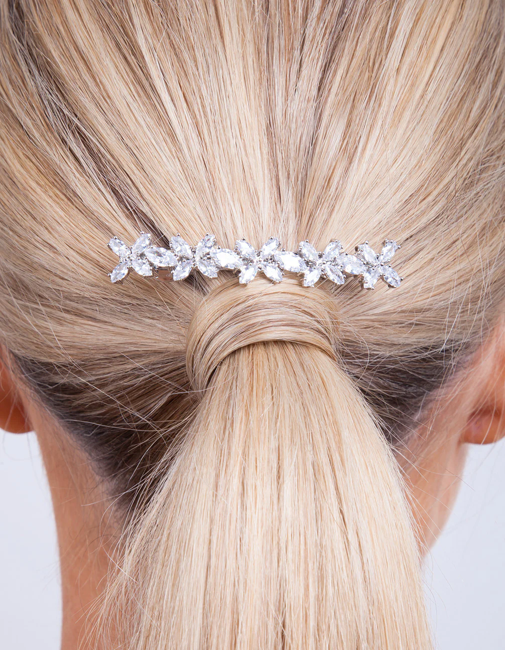 Cubic Zirconia Flower Clip - Image 3
