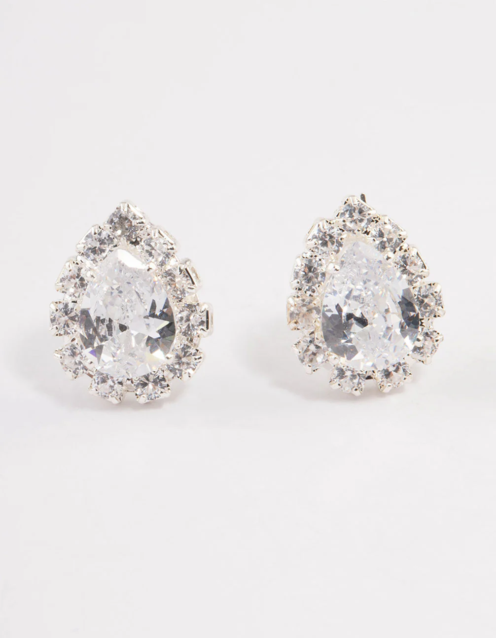 Silver Fancy Cubic Zirconia Pear Earrings Pack - Image 2
