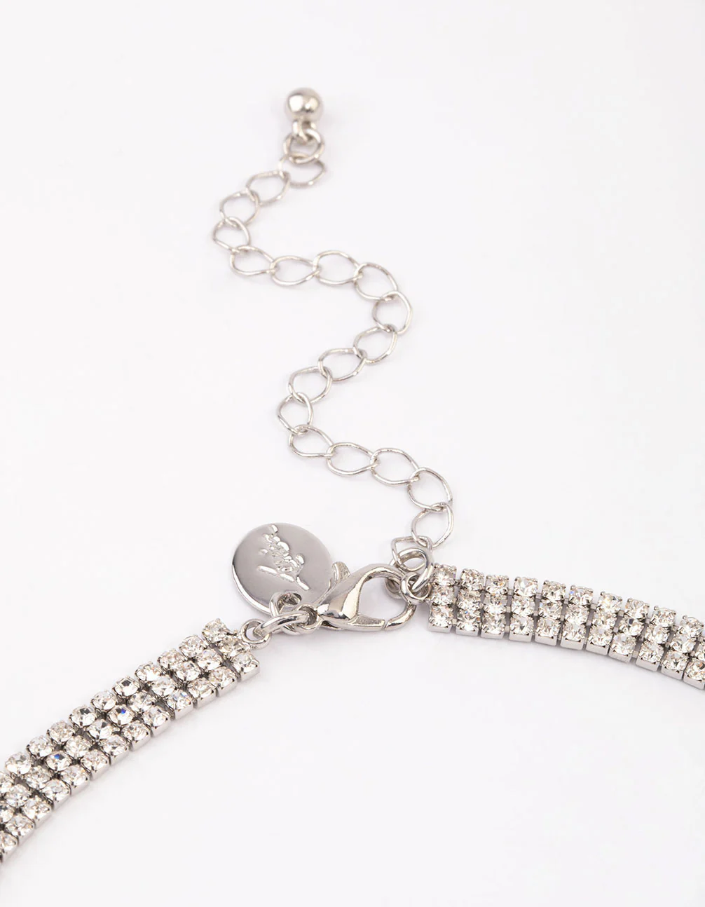 Silver Diamante Tassel Long Y-Necklace - Image 3