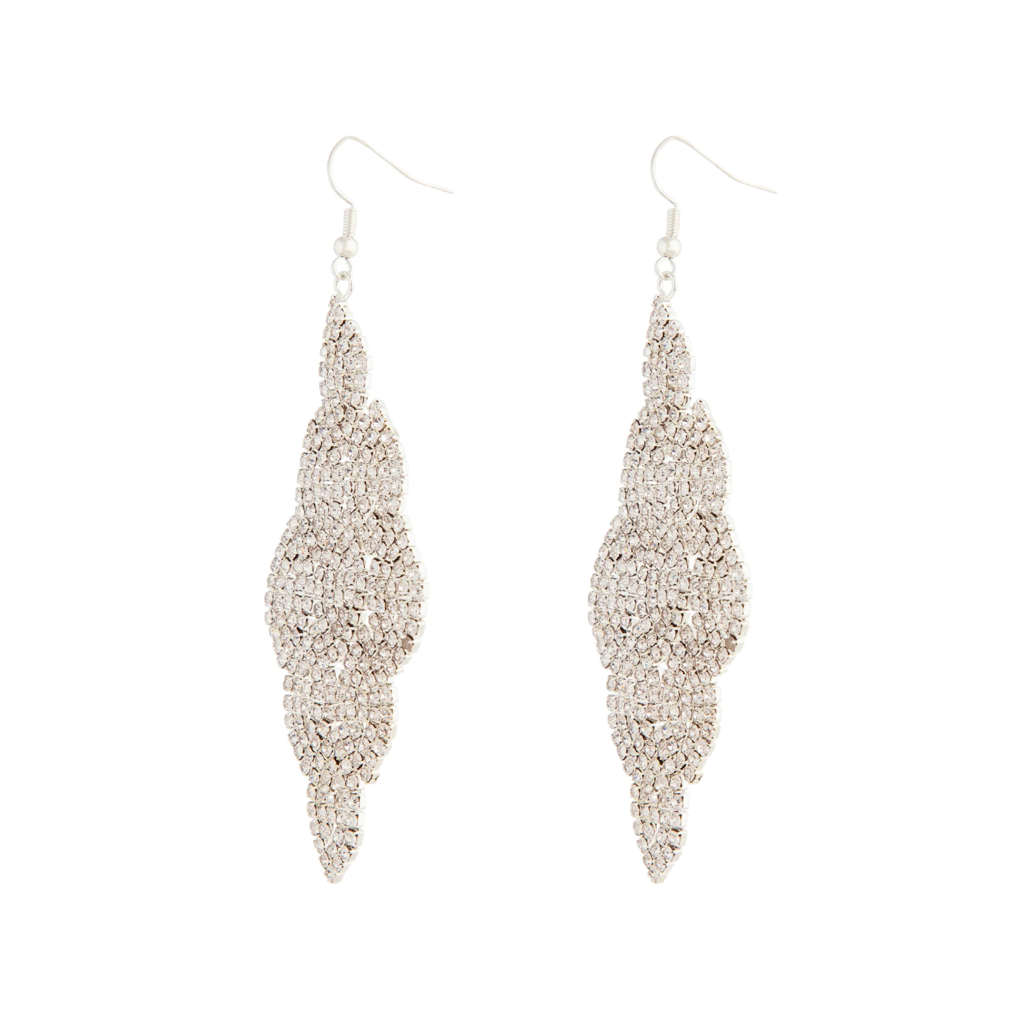 Silver Cupchain Cloud Drop Earrings - Image 2