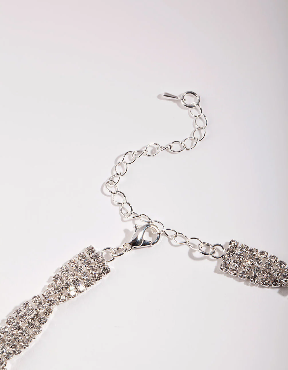 Silver Diamante Twist Necklace - Image 3