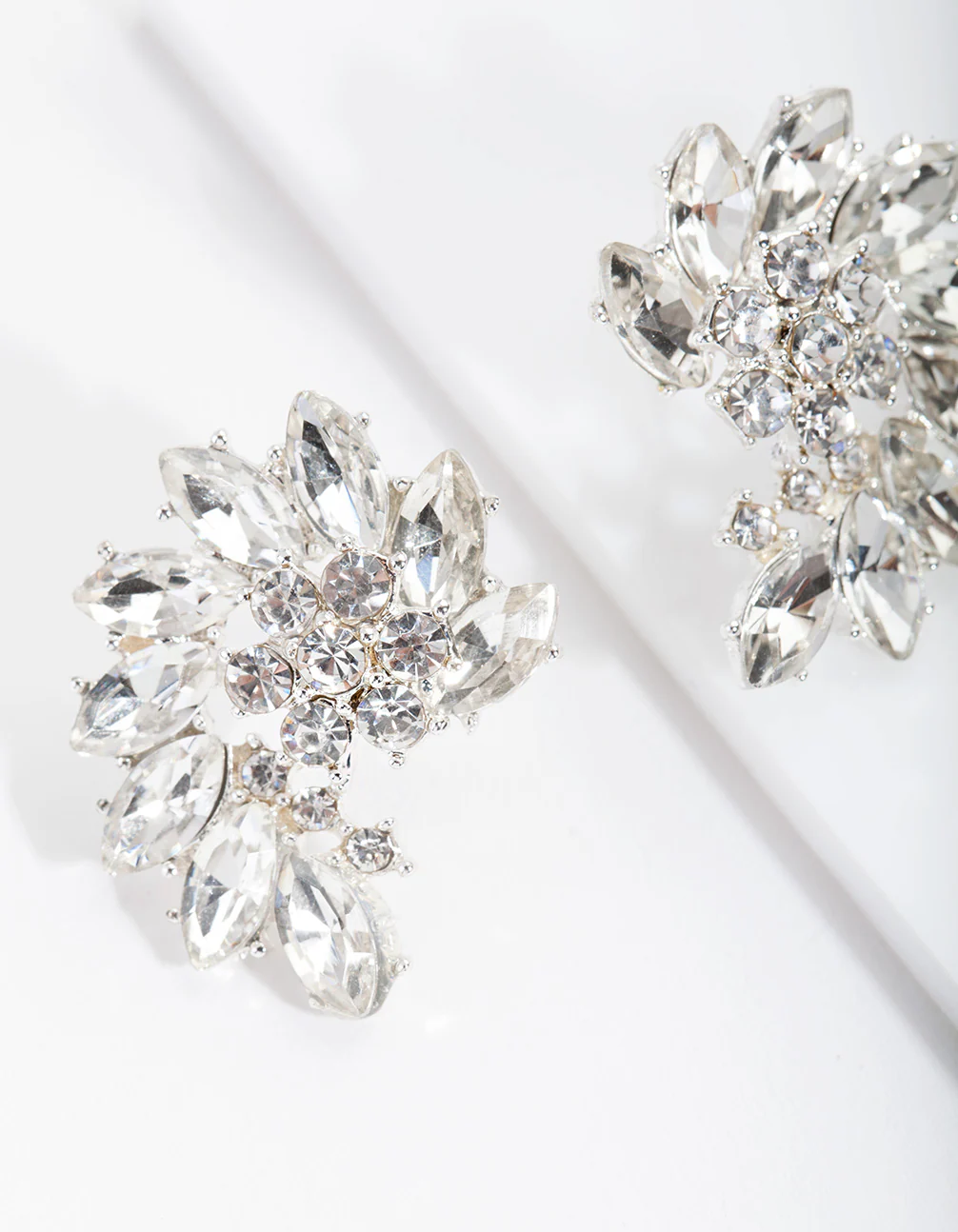 Diamante Marquise Stud Earrings - Image 2