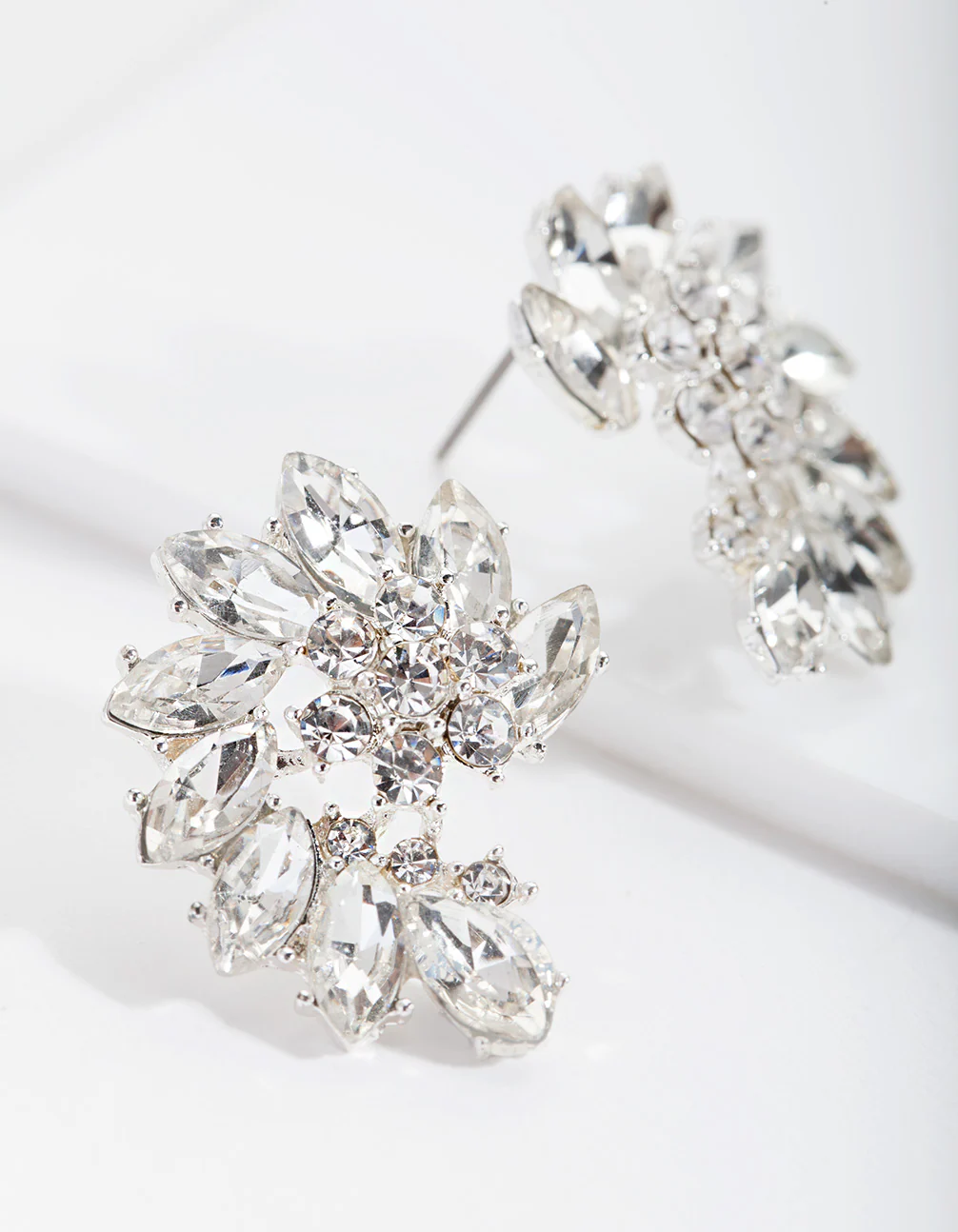 Diamante Marquise Stud Earrings - Image 3