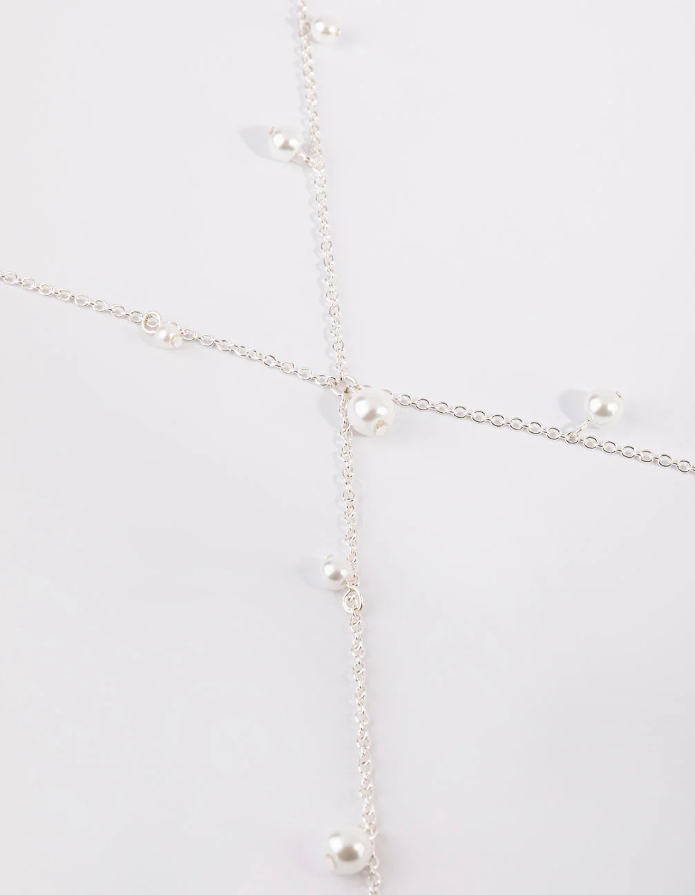 Silver Pearl Cluster Body Chain