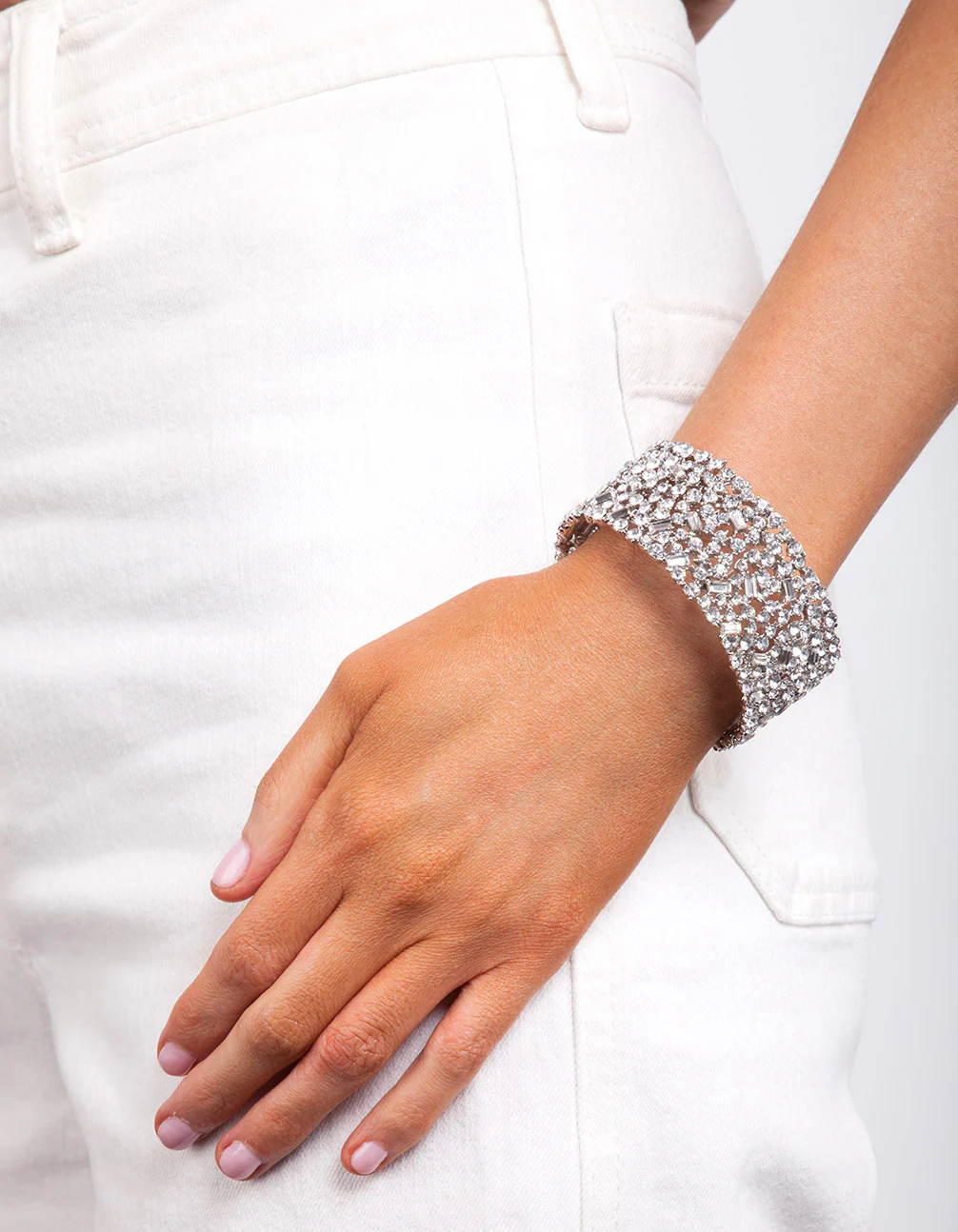 Silver Gem Embellished Bracelet - Image 3