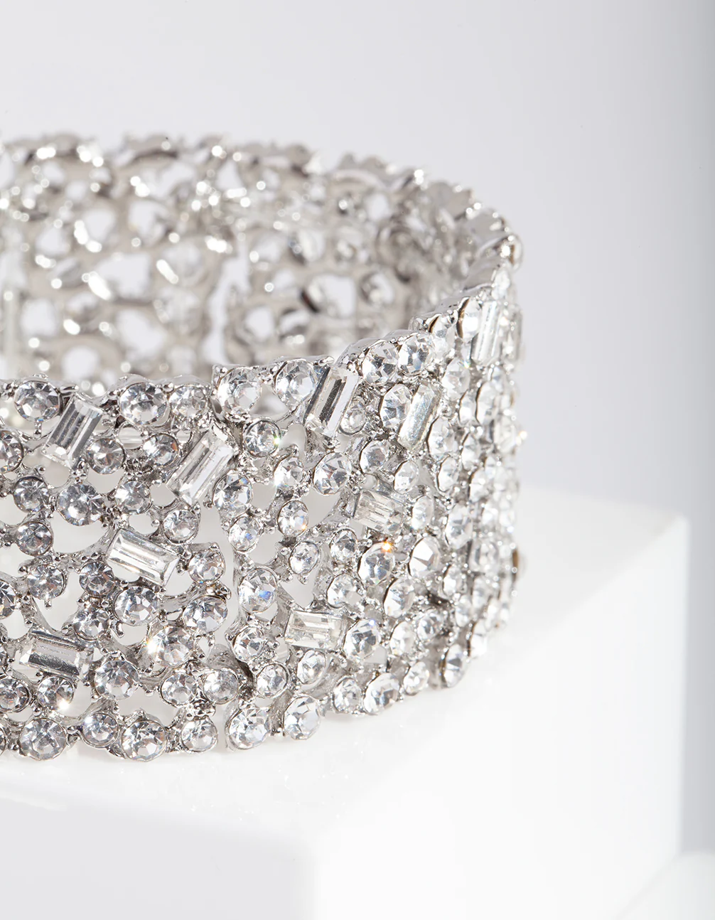 Silver Gem Embellished Bracelet - Image 4