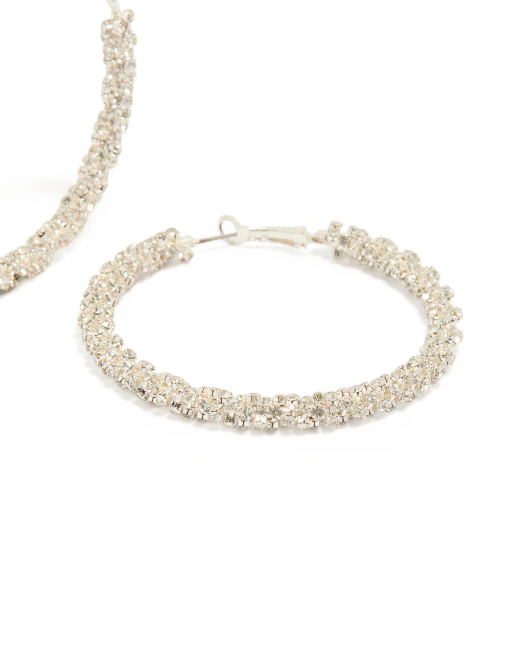 Diamante Hoop Earrings - Image 4
