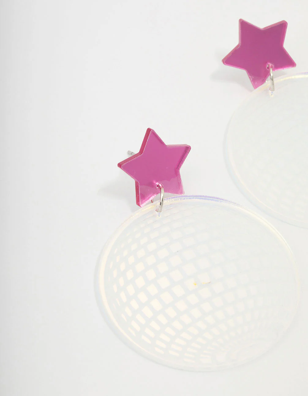 Disco Ball & Star Drop Earrings - Image 2