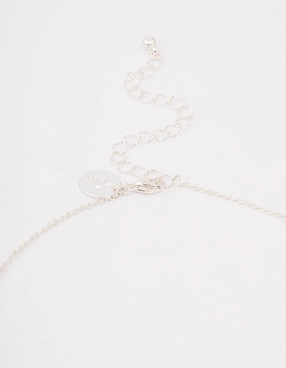 Silver Plated Diamante Cross Fine Pendant Necklace - Image 3