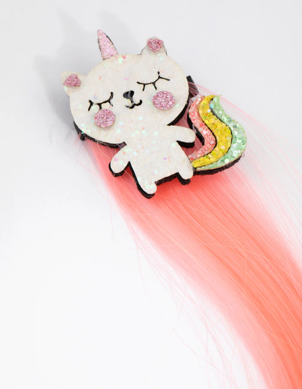 Kids Fabric Faux Hair Caticorn Clip - Image 2
