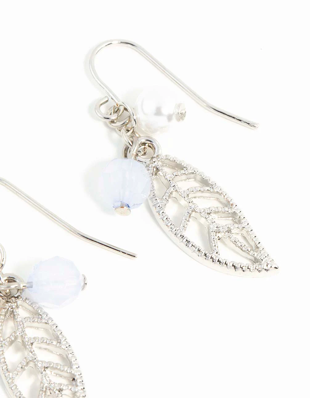 Silver Leaf Drop Earrings - Image 14