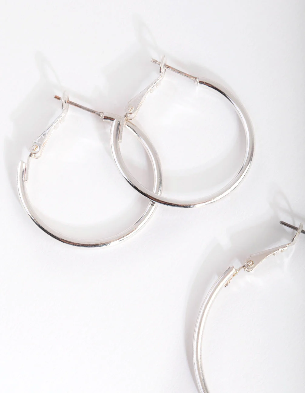 Silver Sleeper Round Hoop Trio - Image 3