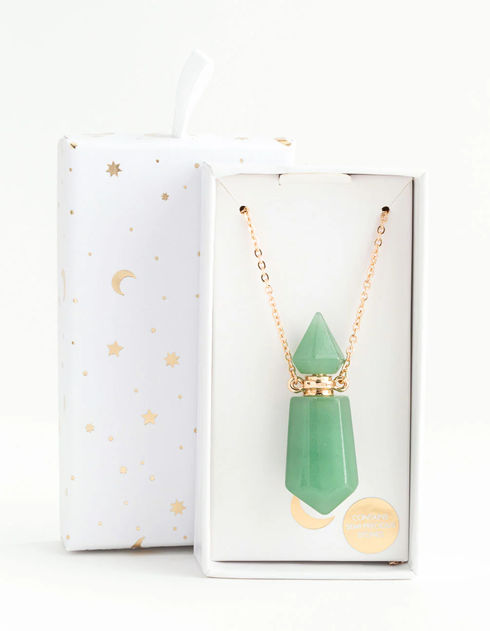 Gold Semi-Precious Bottle Short Necklace - Image 2
