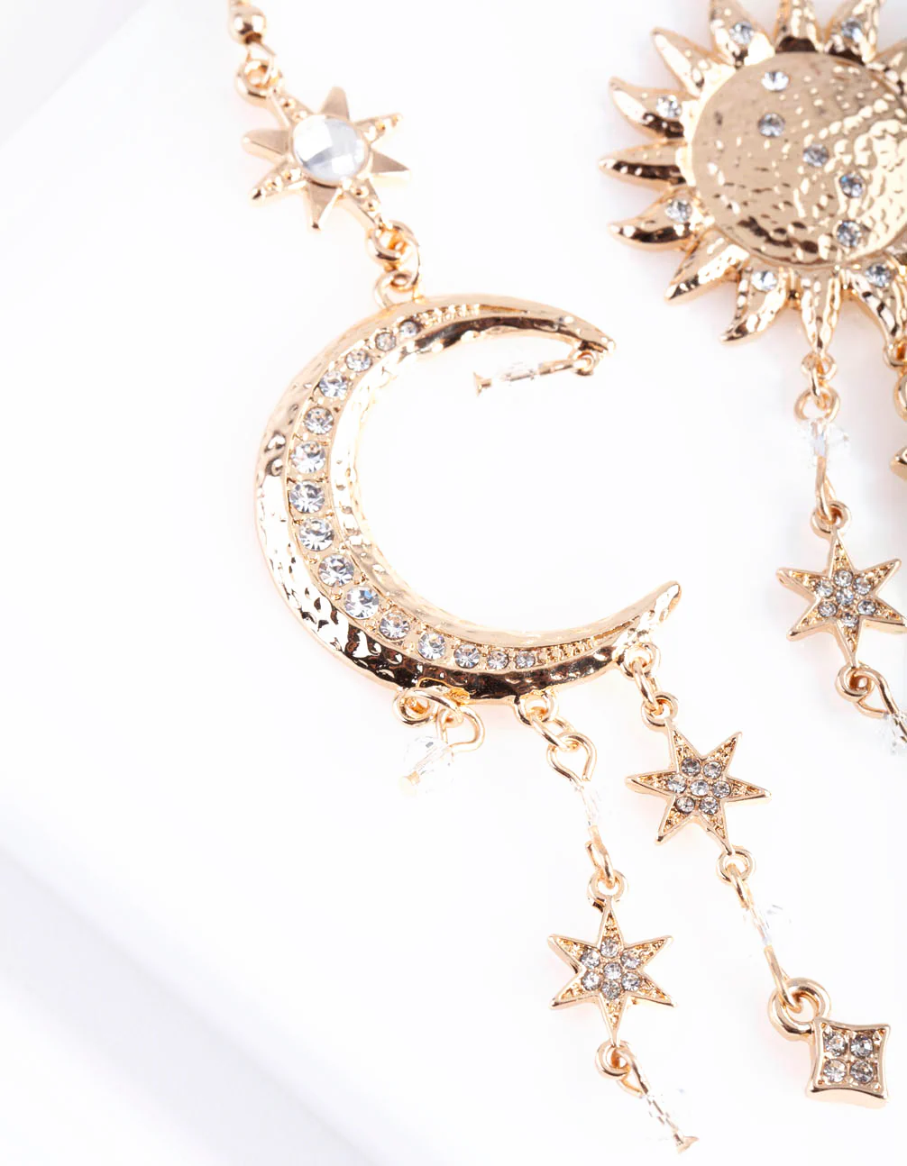 Gold Celestial Drop Earrings - Image 2