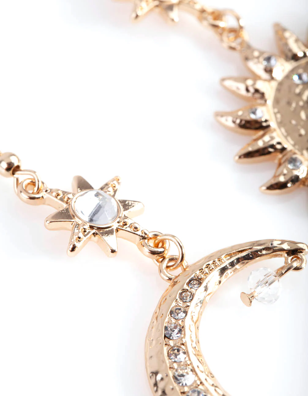 Gold Celestial Drop Earrings - Image 3