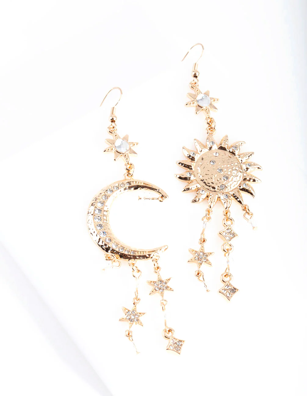Gold Celestial Drop Earrings - Image 4