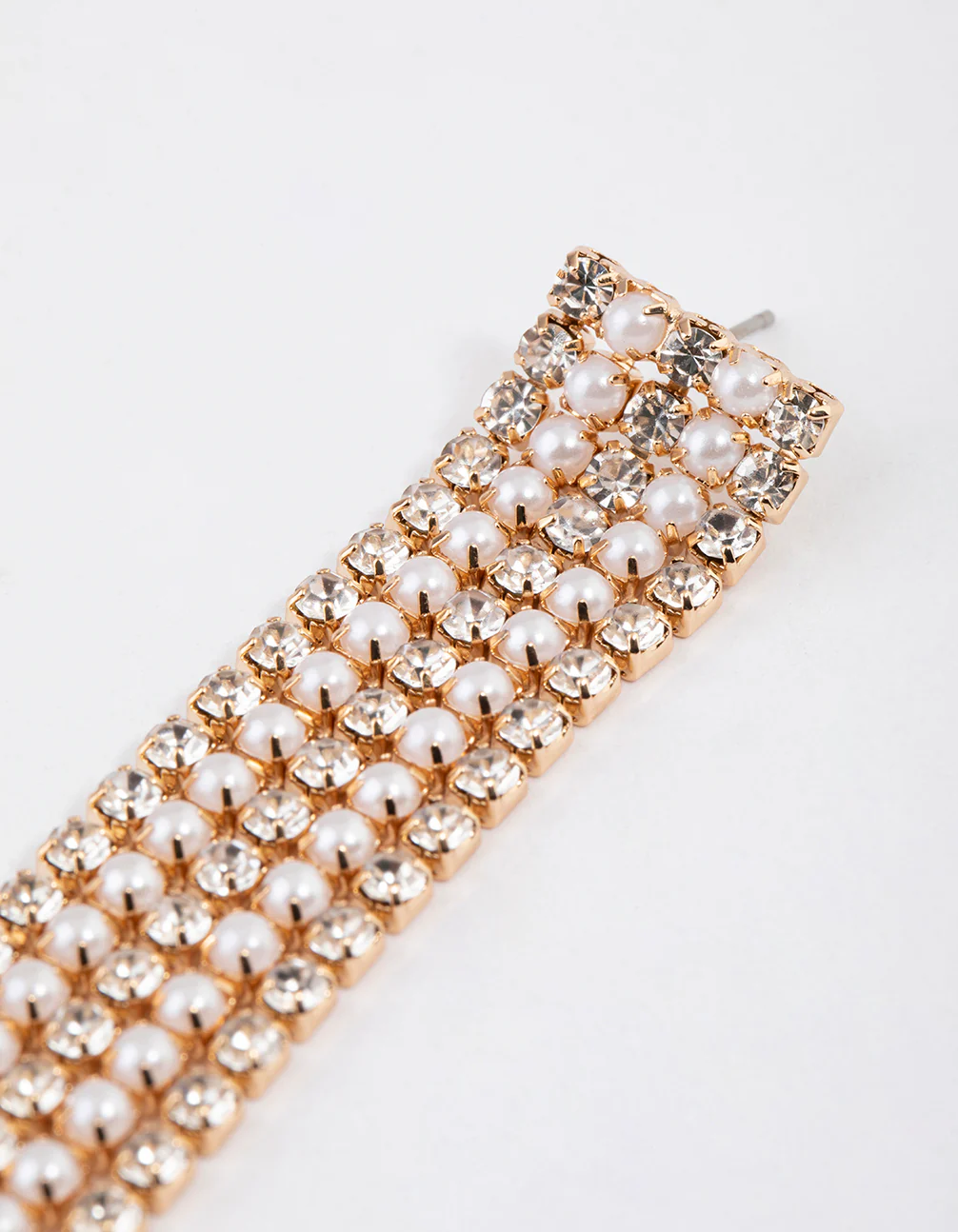Gold Flowing Cupchain Earrings - Image 3