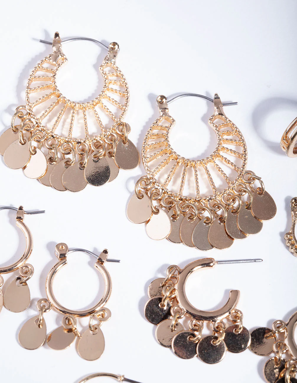 Gold Jingle Hoop Earring 6-Pack - Image 2