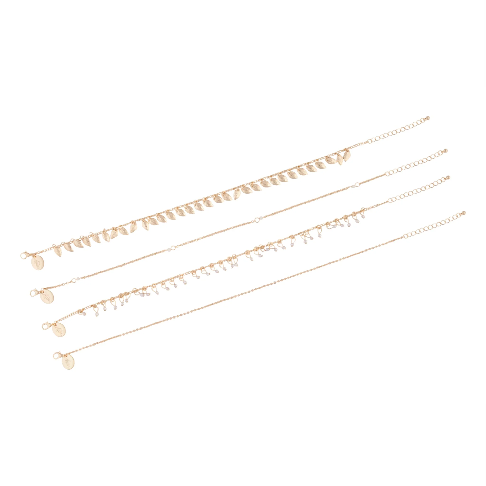 Gold Leaf Jingle Anklet 4-Pack - Image 3