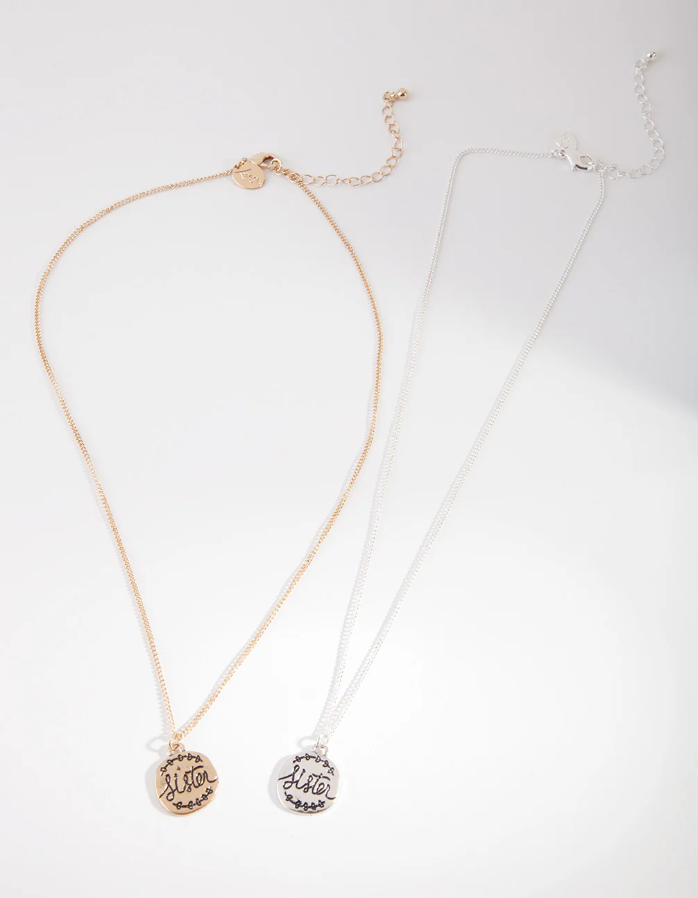 Mixed Metal Sister Pendant Necklace Pack - Image 2