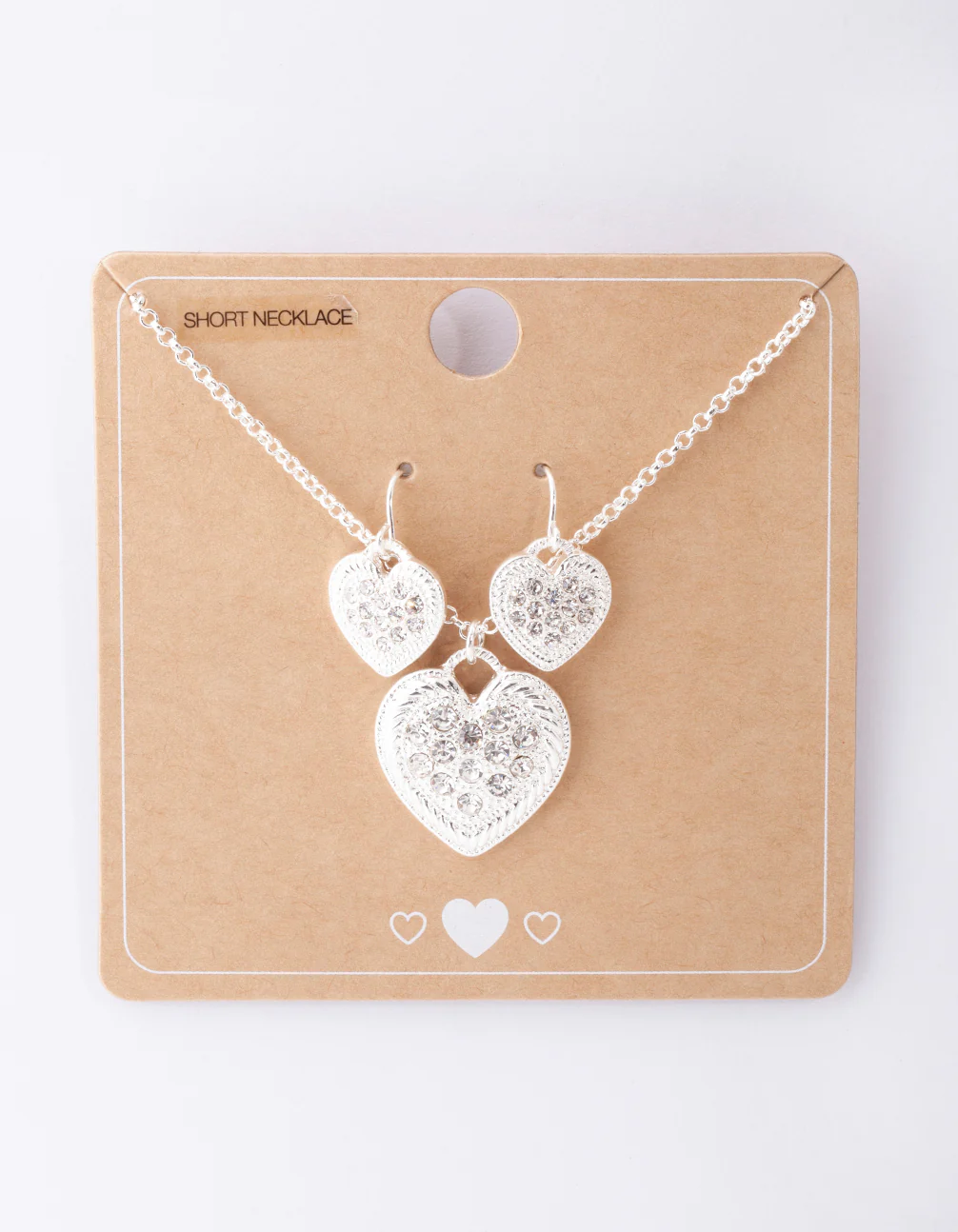Silver Diamante Necklace & Earring Set - Image 4