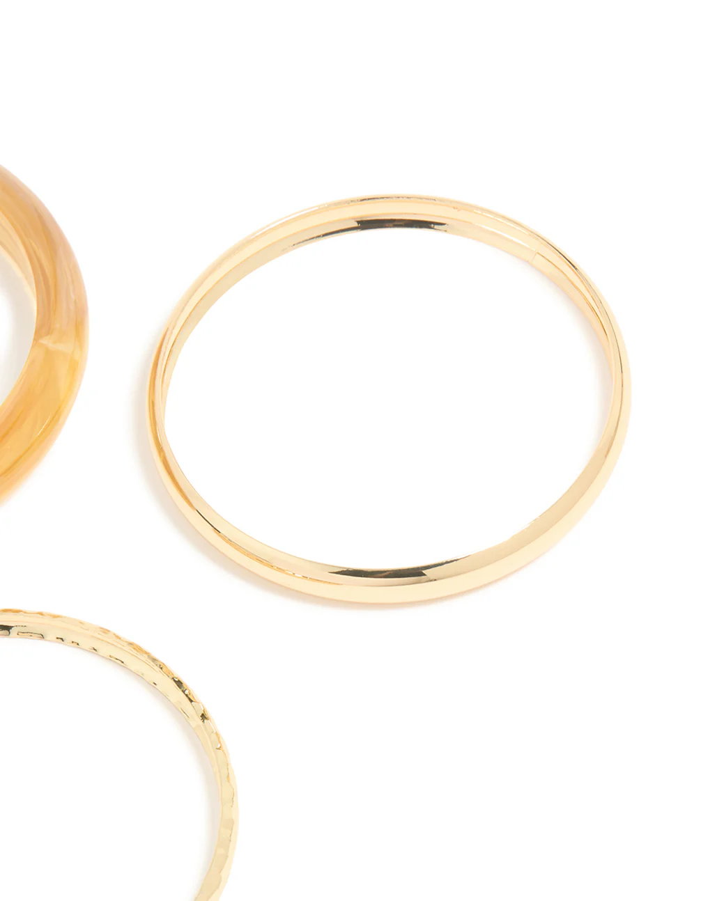 Gold & Amber Acrylic Bangles 3-Pack - Image 3