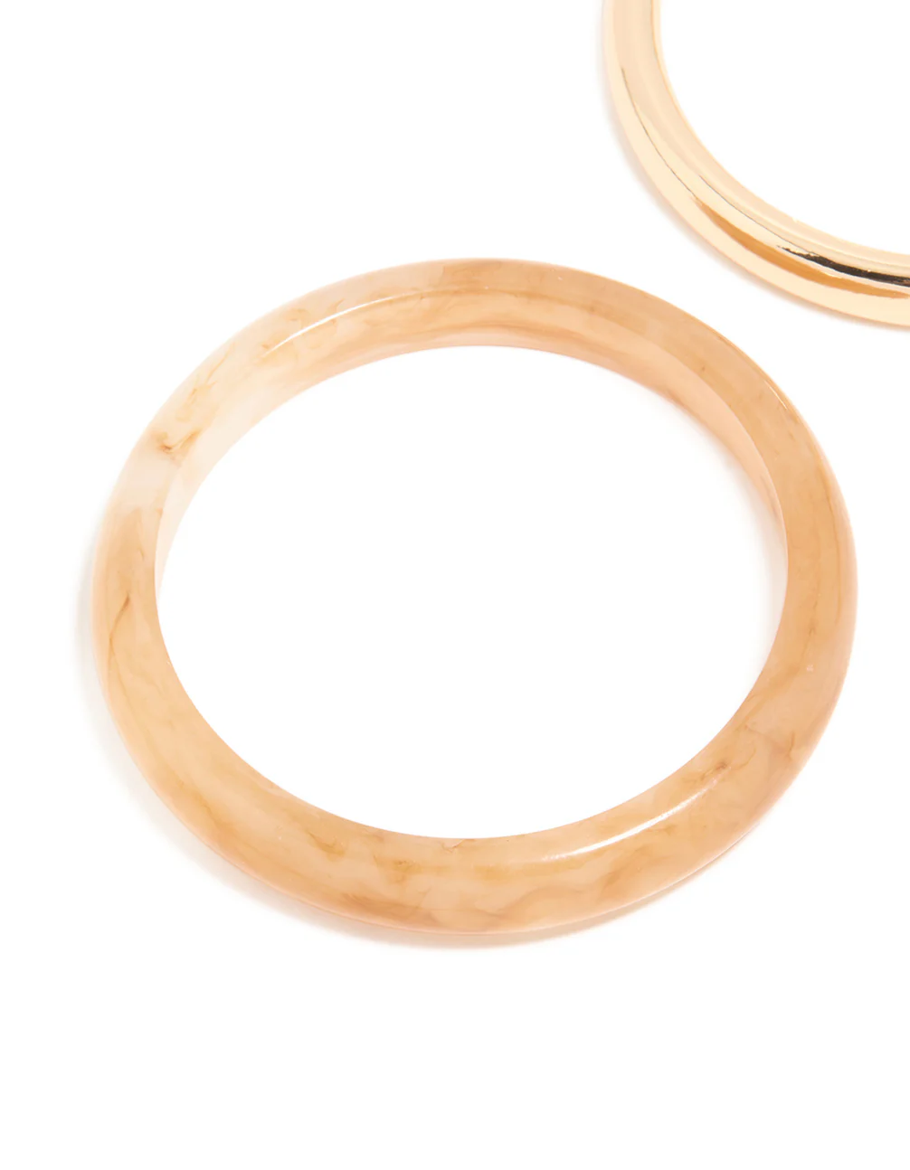 Gold & Brown Acrylic Bangles 2-Pack - Image 2