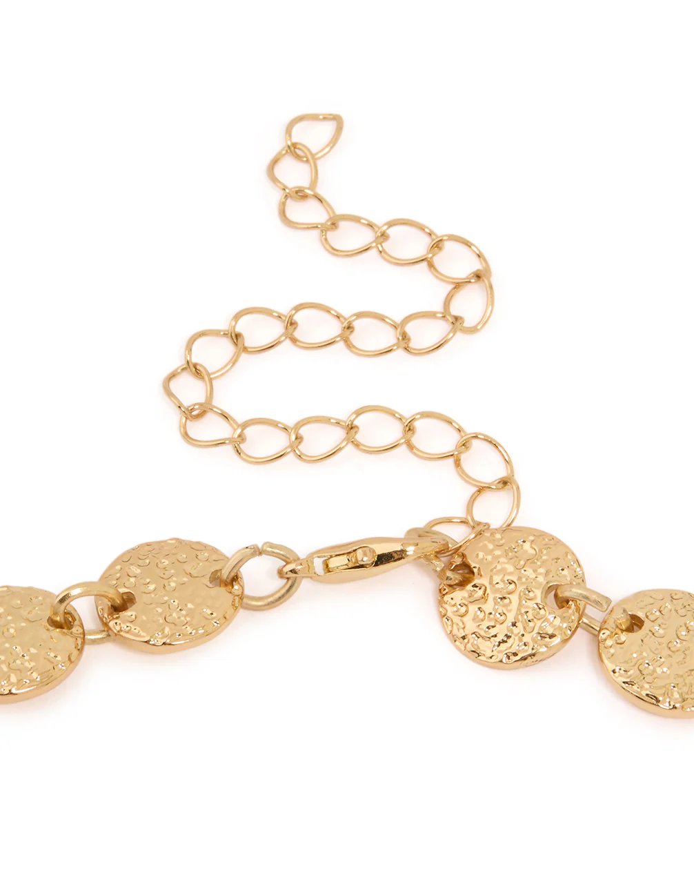 Gold Cascading Coin Bib Necklace - Image 3
