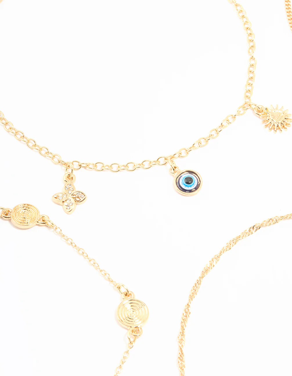 Gold Celestial Charm Choker Necklaces 5-Pack - Image 2