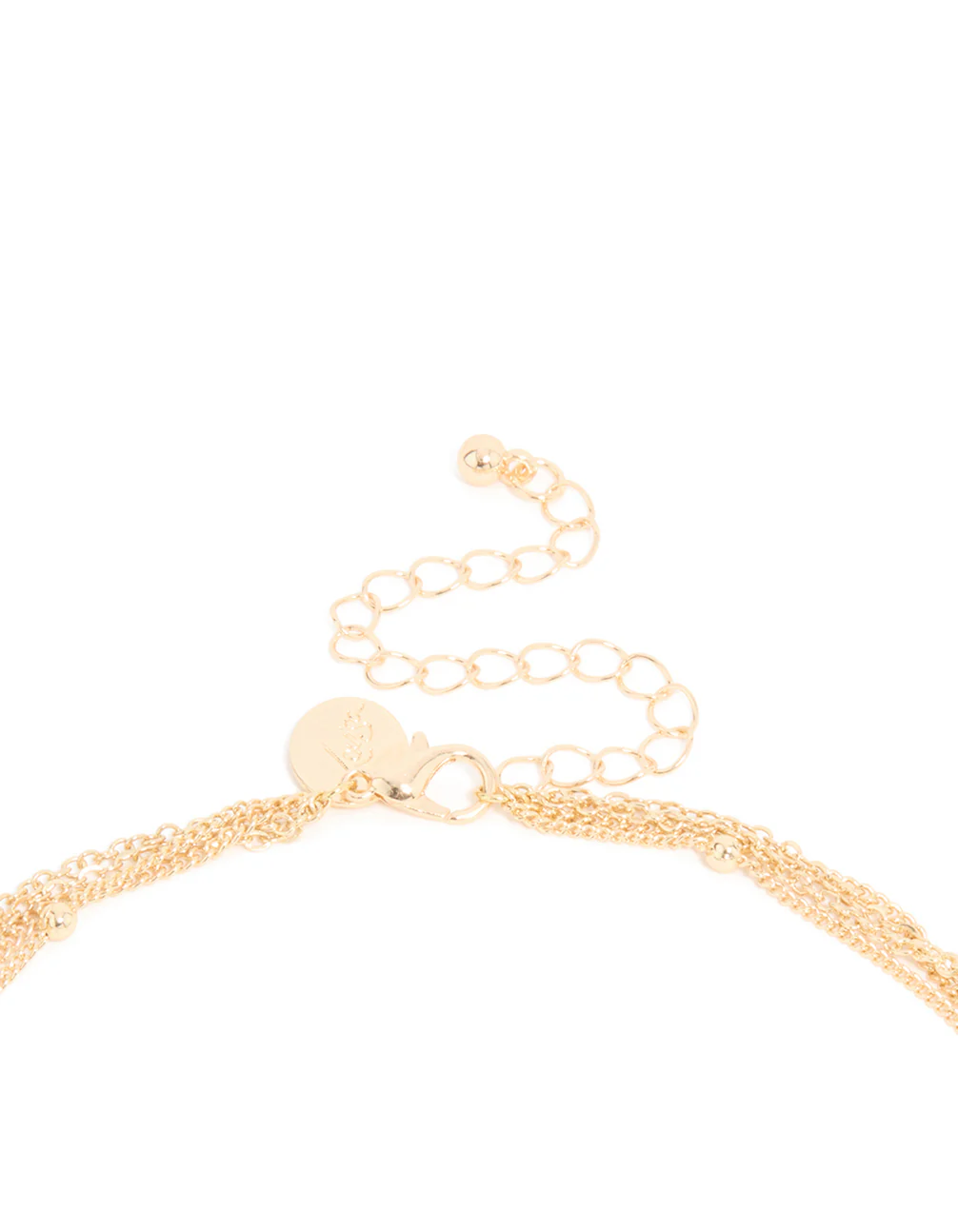 Gold Celestial Multi Rust Beaded Layered Y-Necklace - Image 3