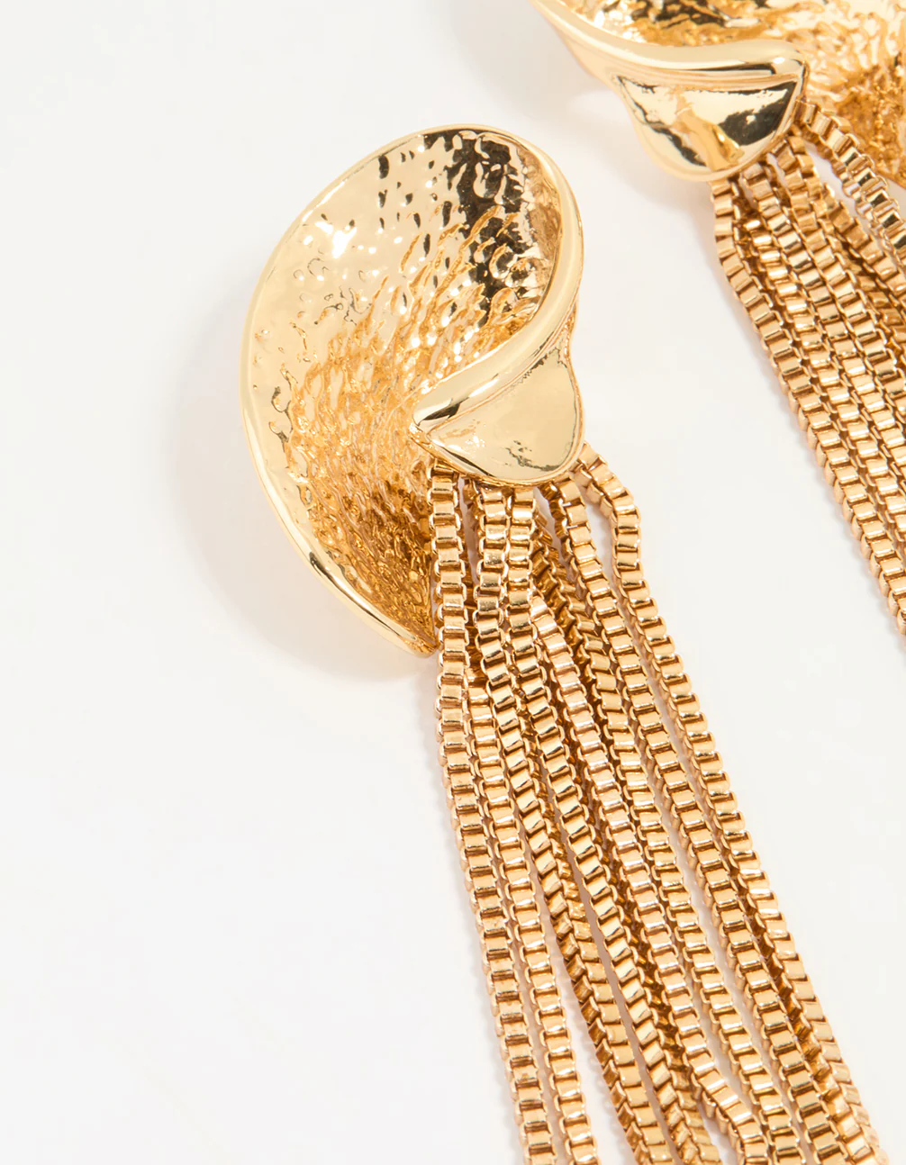 Gold Chain Drop Earrings - Image 2
