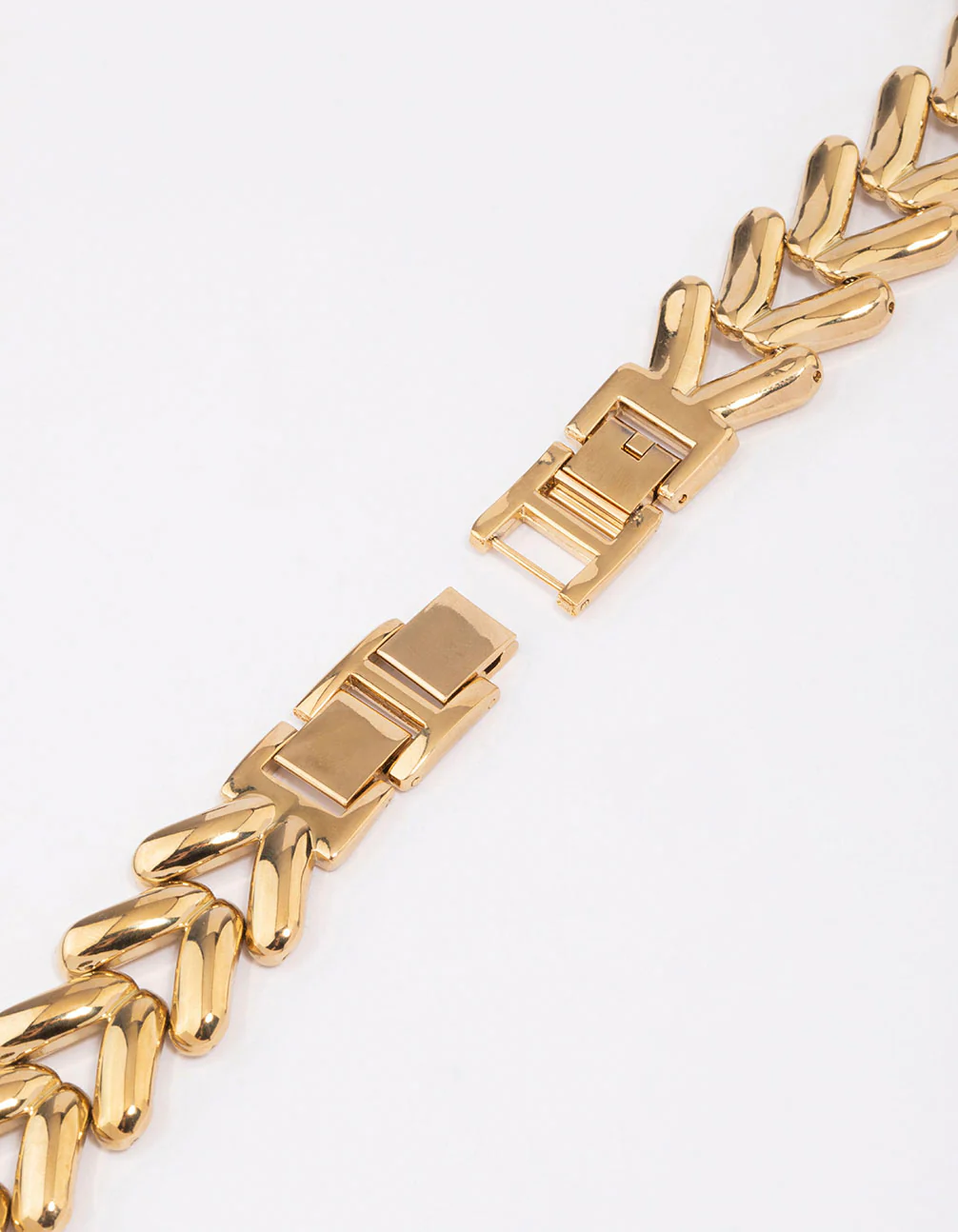 Gold Chunky Herringbone Chain Watch Band 38/40/41mm - Image 3