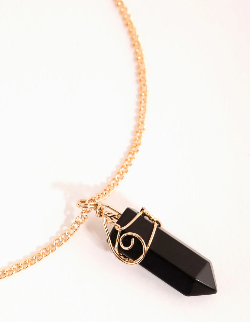 Gold Curled Wrap Shard Necklace - Image 3