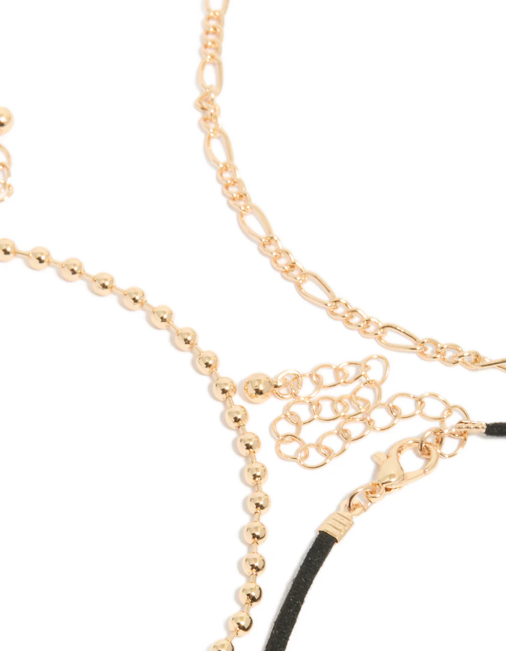 Gold Cord & Pendant Choker Necklaces 3-Pack - Image 3