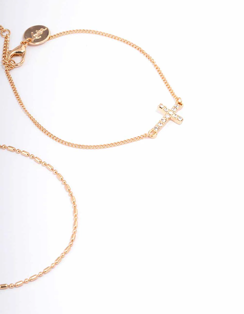 Gold Cross Anklet & Bracelet 4-Pack - Image 3