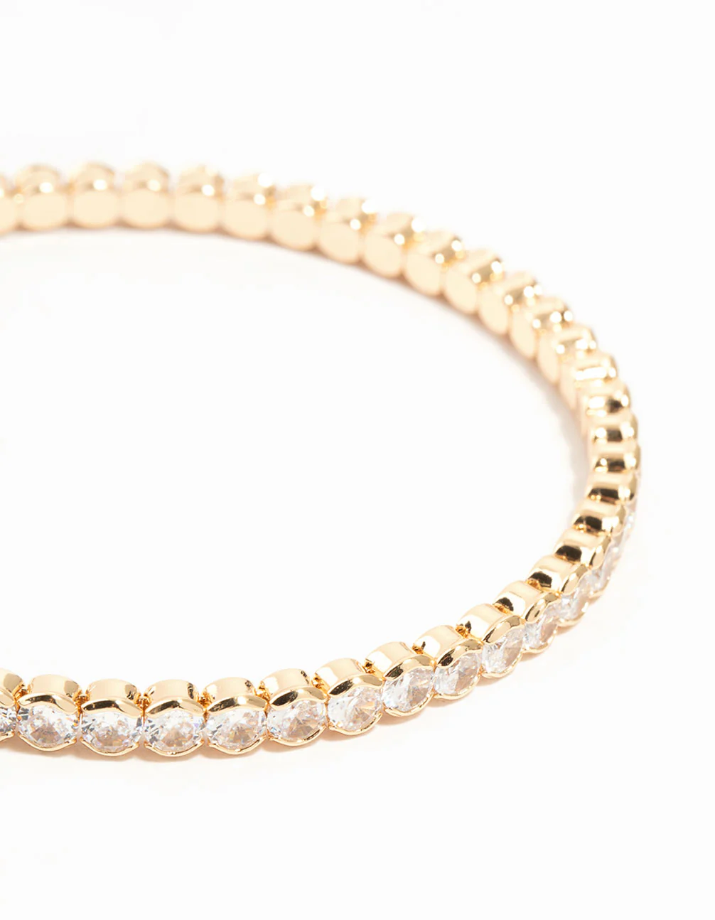 Gold Cubic Zirconia Tennis Bracelet - Image 2