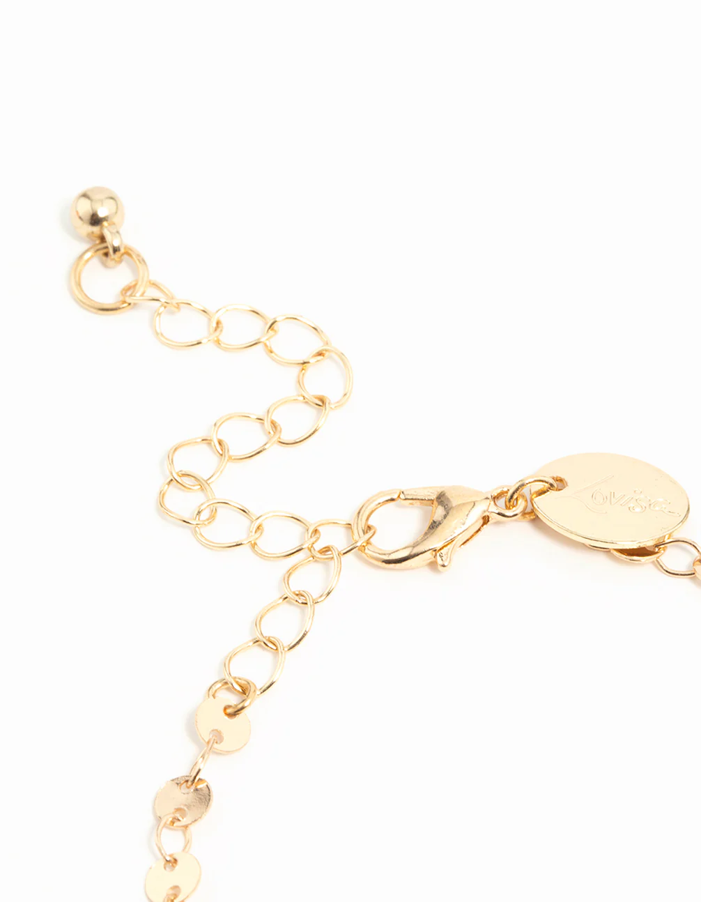 Gold Diamante & Chain Heart Bracelets 4-Pack - Image 3