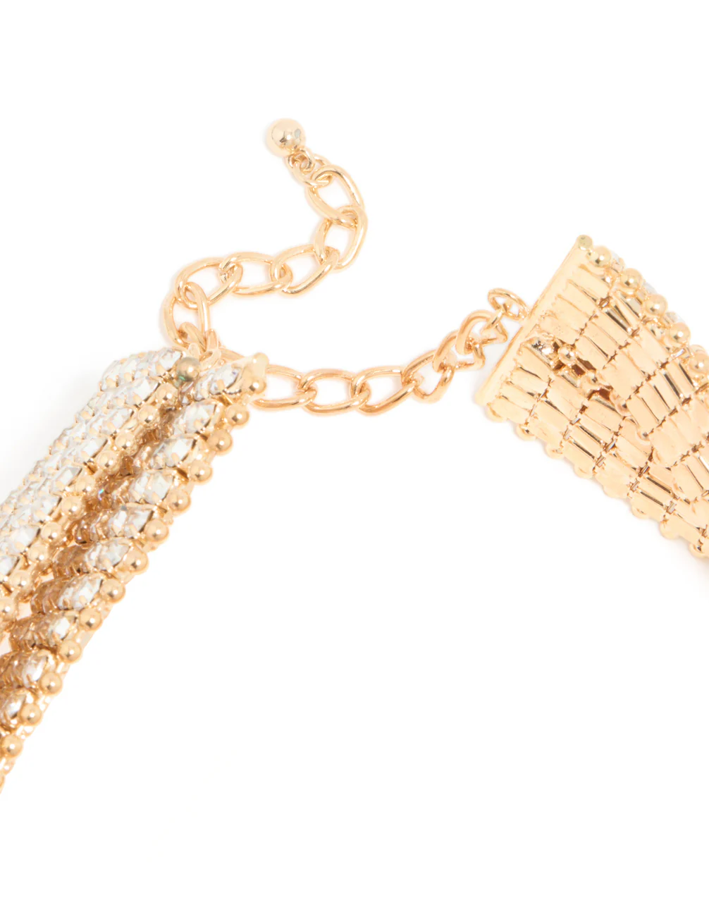 Gold Diamante Dainty Choker Necklace - Image 3