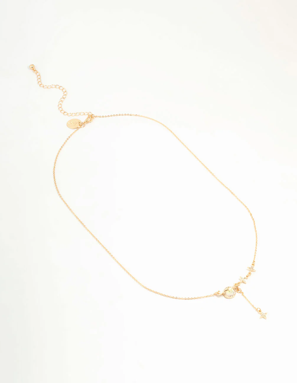 Gold Diamante Planet & Stars Y-Necklace - Image 5