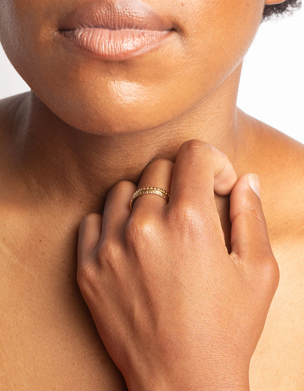 Gold Diamante Ring Stack Pack - Image 2