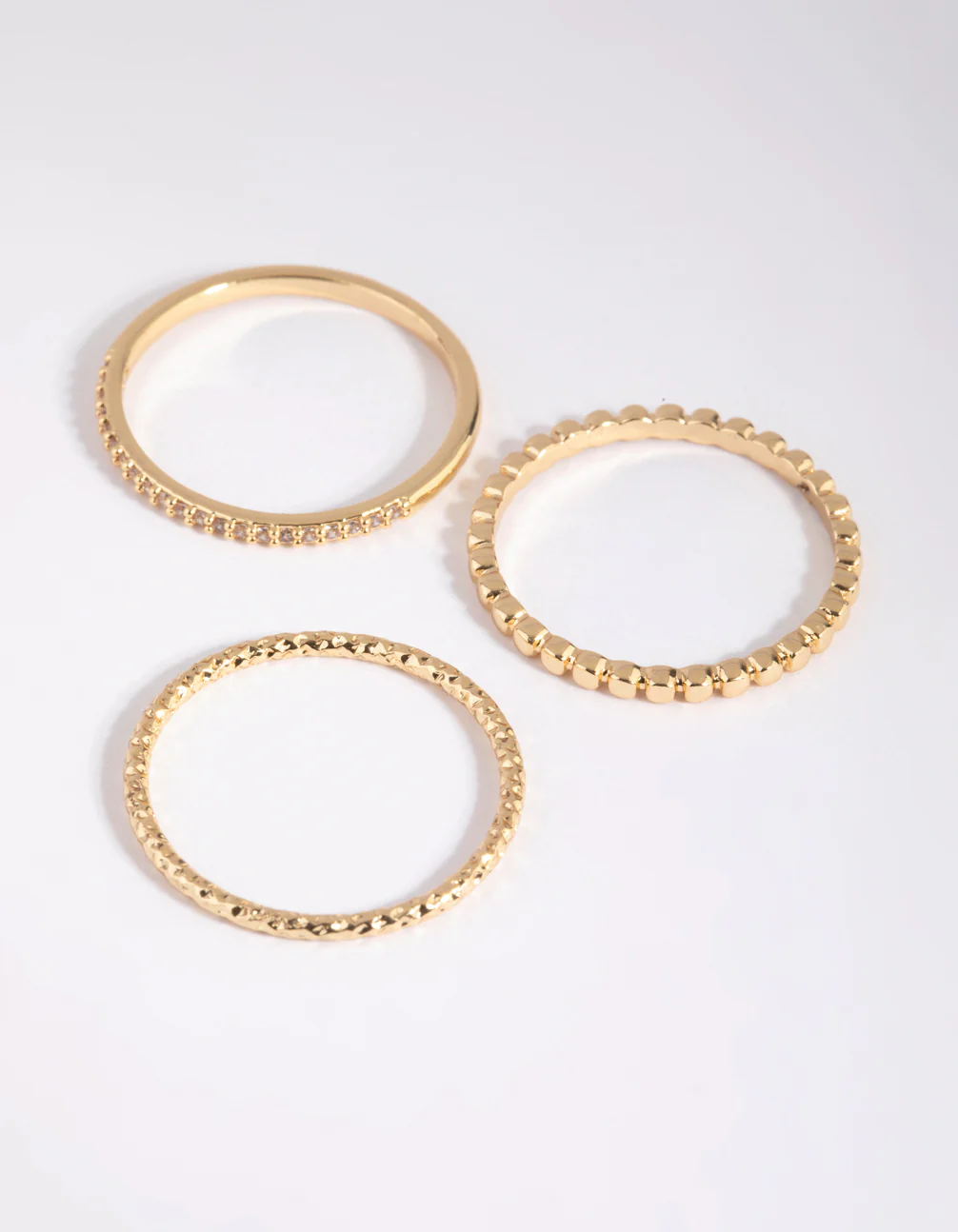 Gold Diamante Ring Stack Pack - Image 3