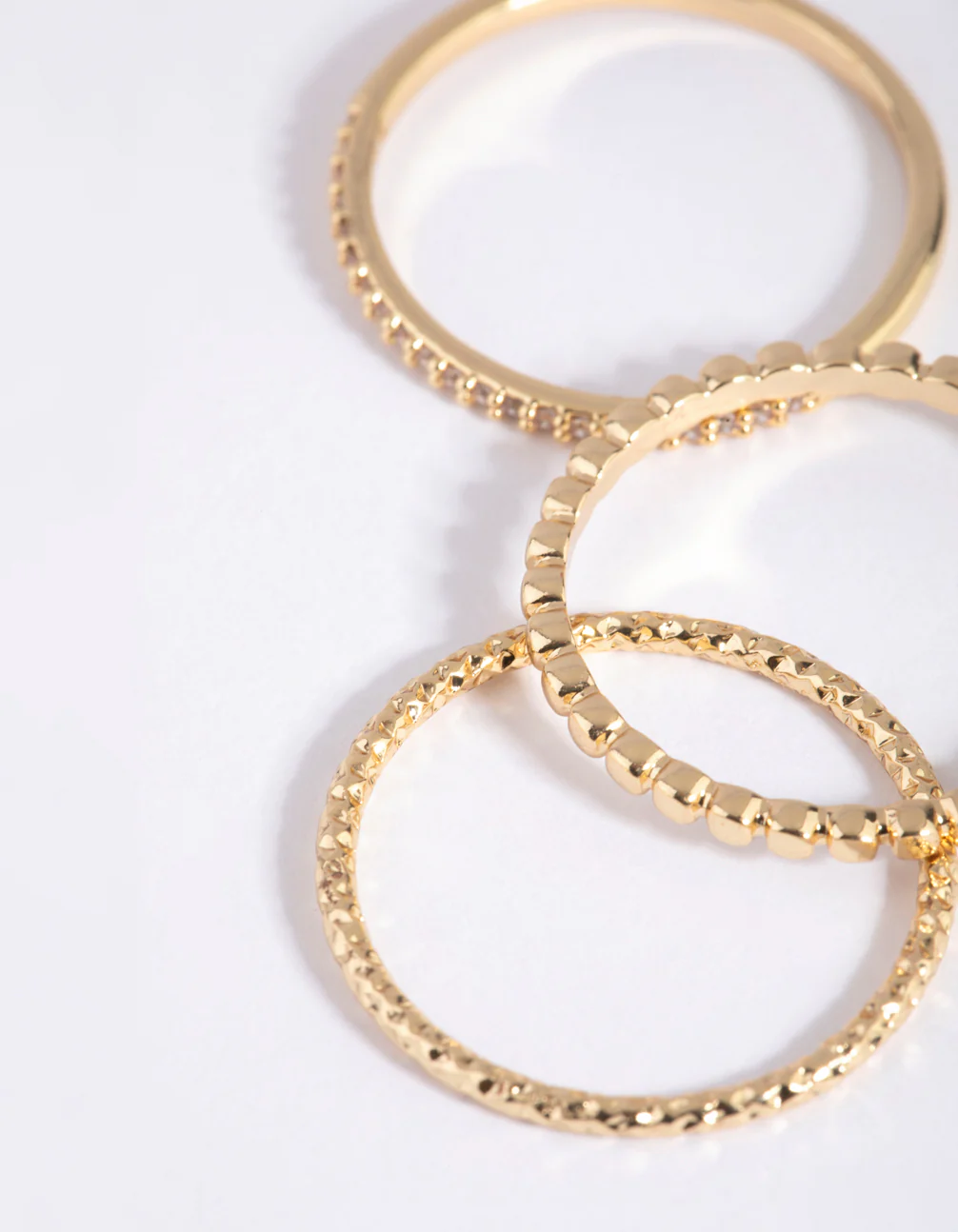 Gold Diamante Ring Stack Pack - Image 4