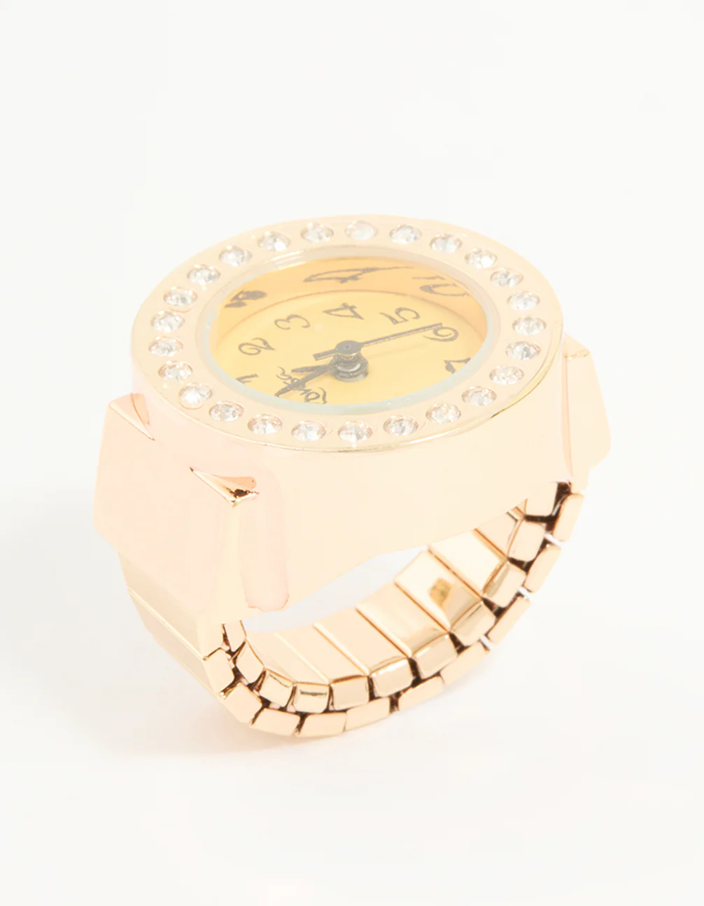 Gold Diamante Watch Ring - Image 2