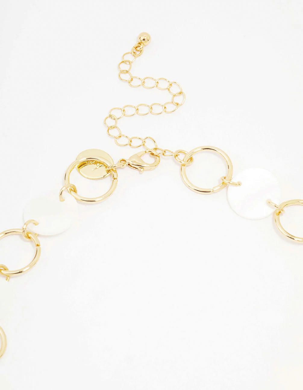 Gold Disc Link Choker Necklace - Image 3