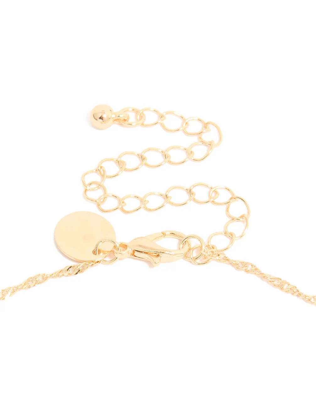 Gold Flat Solid Cross Necklace - Image 5