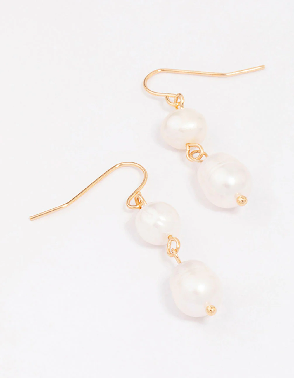 Gold Freshwater Pearl Drop Earrings