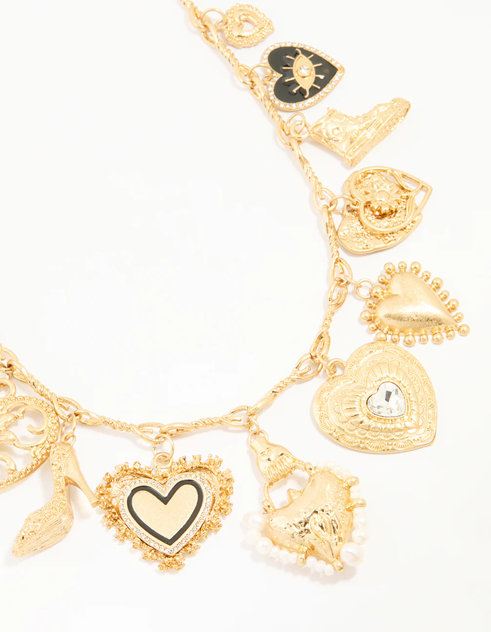 Gold Heart Charm Necklace - Image 2