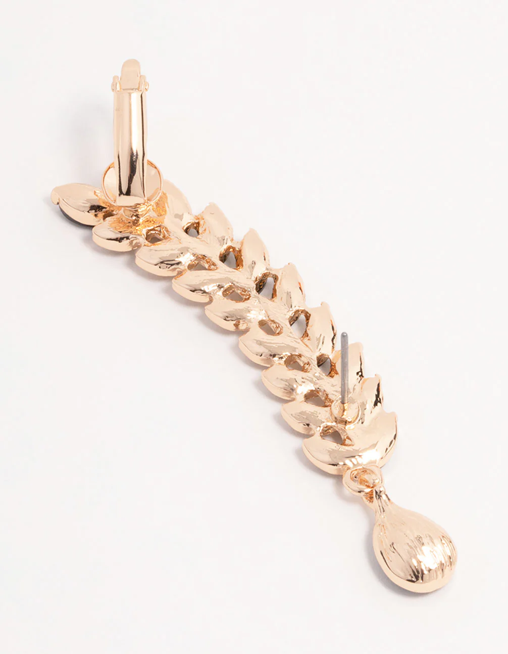 Gold Jet Stone Earring Cuff - Image 3